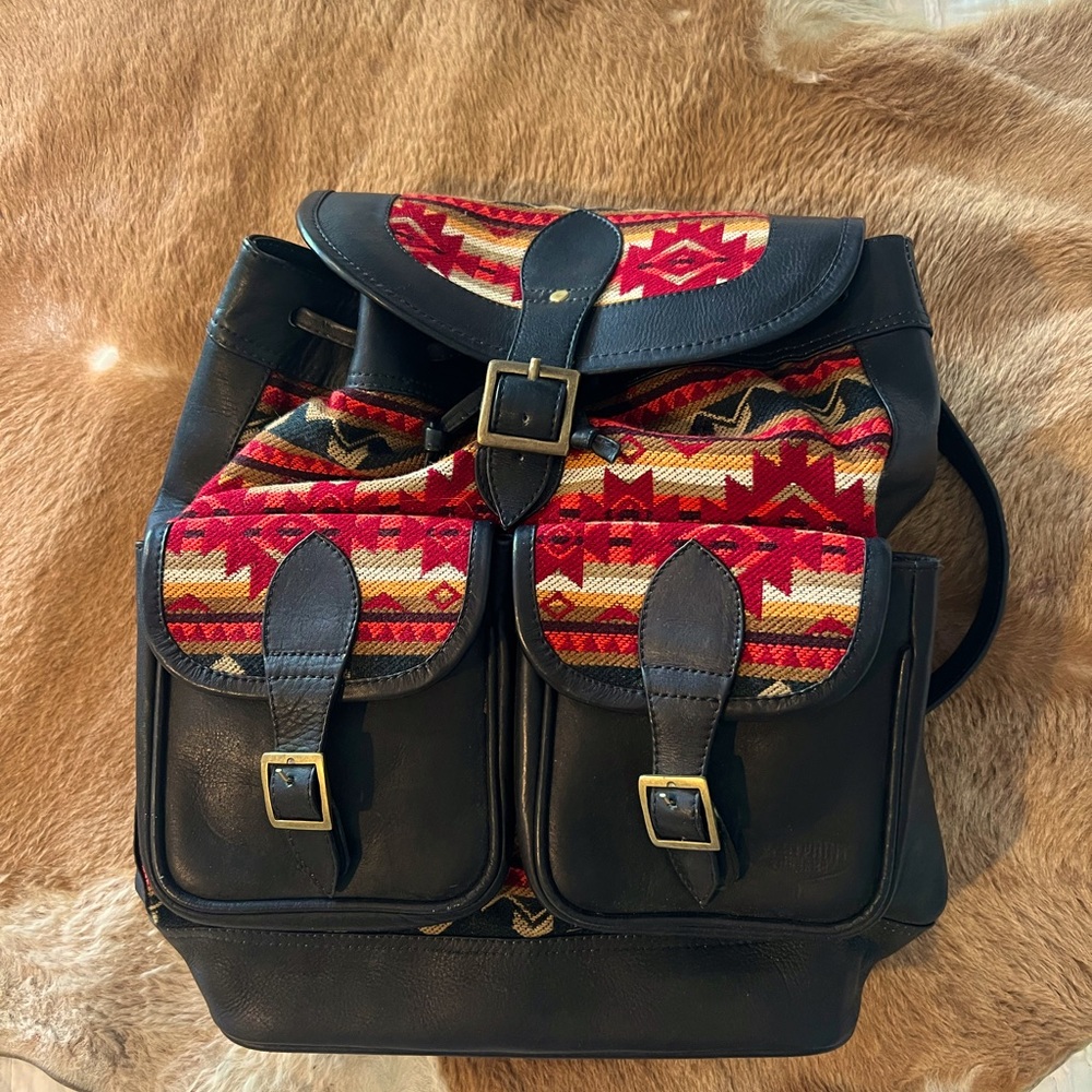Heartprint threads backpack purse